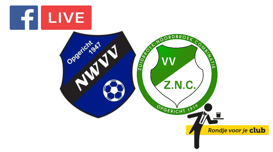 NWVV – ZNC zaterdag live via Facebook