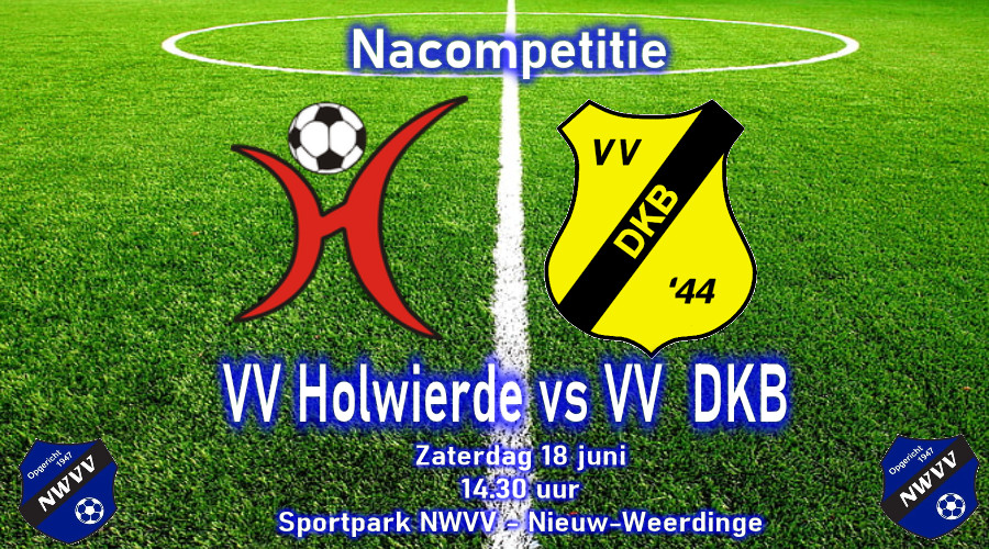 Nacompetitie voetbal zaterdagmiddag op Sportpark Nieuw-Weerdinge