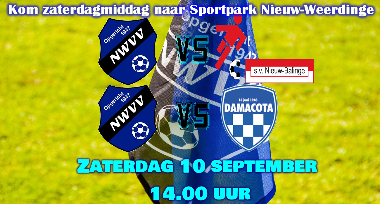 Kom zaterdagmiddag naar Sportpark Nieuw-Weerdinge