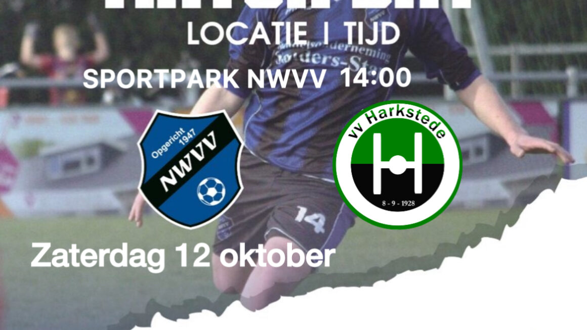 NWVV 1 speelt zaterdag hun vierde competitiewedstrijd tegen v.v Harkstede. –  Aftrap 14:00